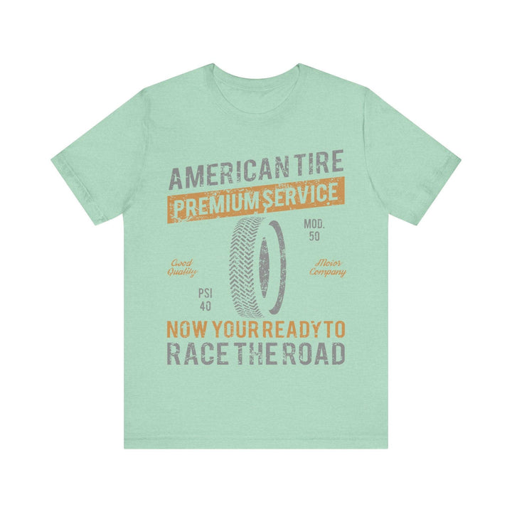 Retro Race Ready T Shirt | Heather Mint