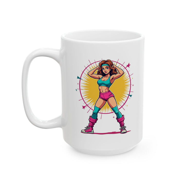80s Fitness Diva Mug | 15oz Twill Tees