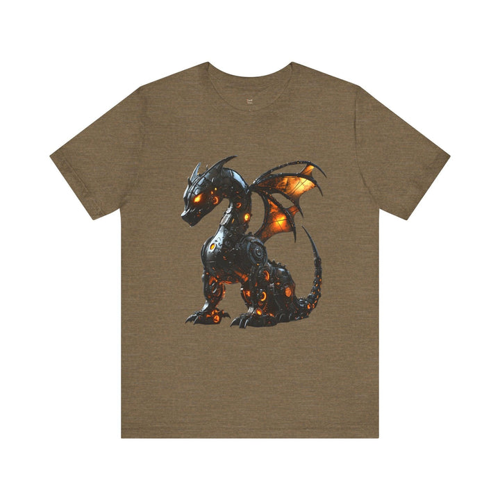 Pokemon Inferno Mecha Dragon T Shirt | Heather Olive