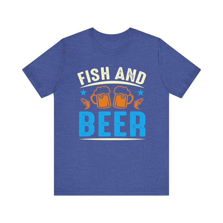 Fishing and Beer T Shirt | Heather True Royal