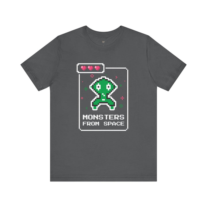 Retro Gaming Monsters From Space T Shirt | Asphalt