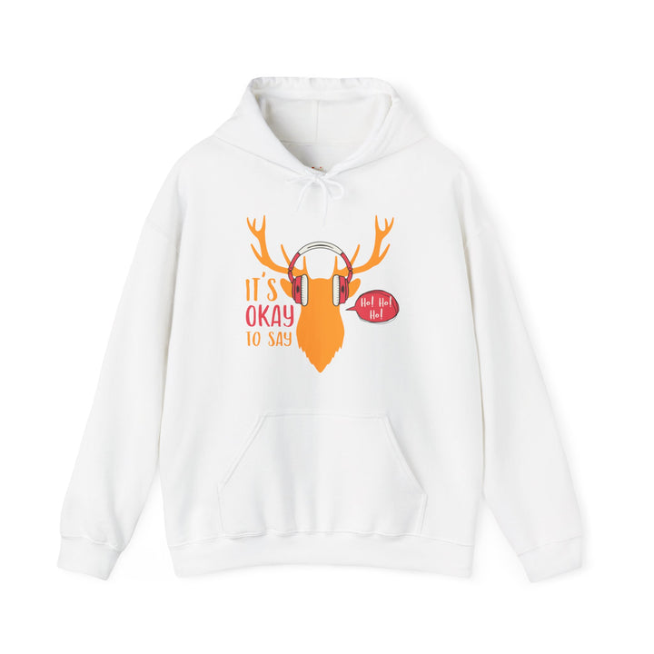 Summer Camp Ho Ho Ho Reindeer Hoodie | White