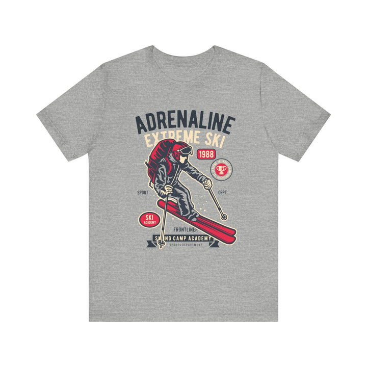 90s Adrenaline Ski Academy T Shirt | Athletic Heather