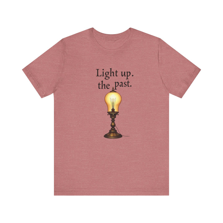 Classic Light Up The Past T Shirt | Heather Mauve Twill Tees