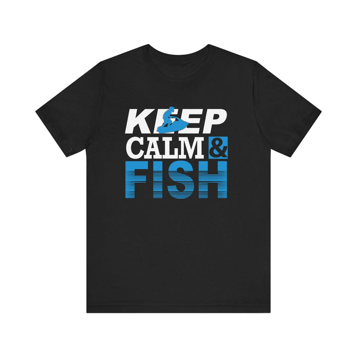 Fishing Keep Calm T Shirt | Black