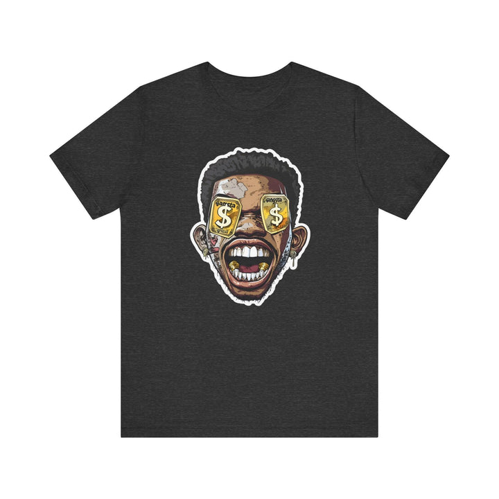 Rapper Gangsta Grin T Shirt | Dark Grey Heather