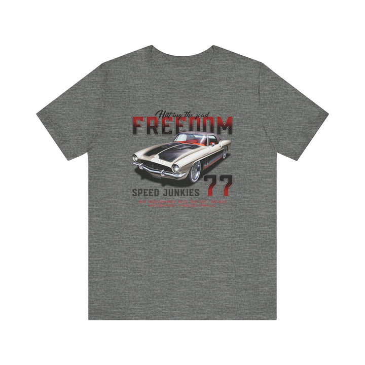 80s Freedom Speed Junkies 77 T Shirt | Deep Heather