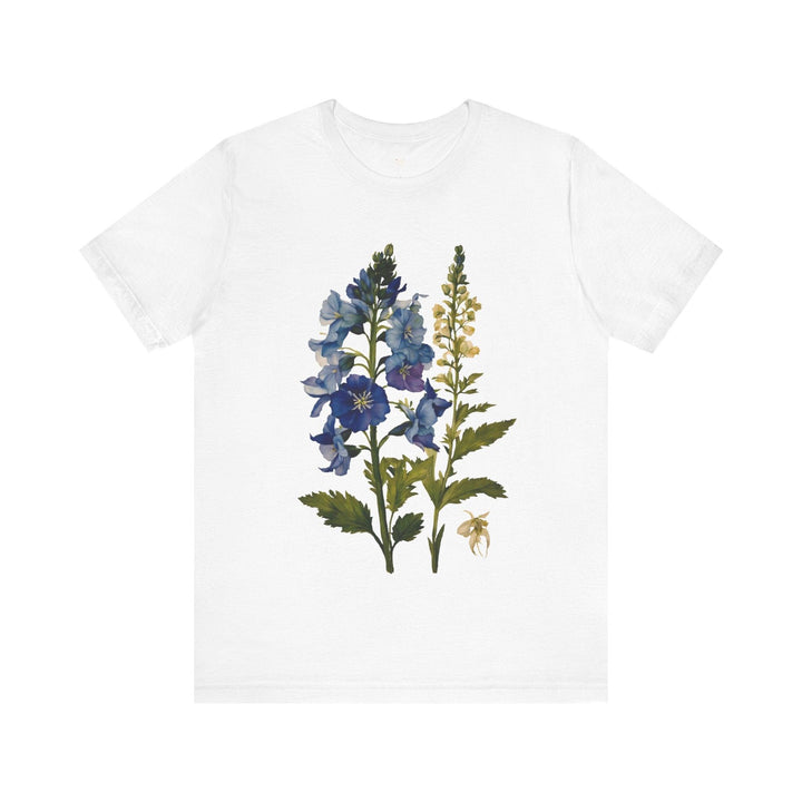 Flower Blue Blossom Beauty T Shirt | White