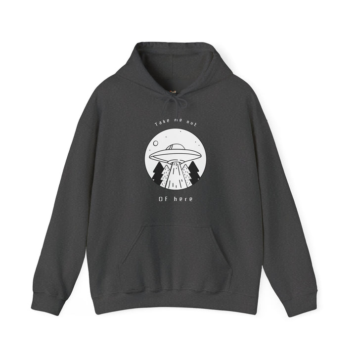 Alien Take Me Out of Here Hoodie | Dark Heather