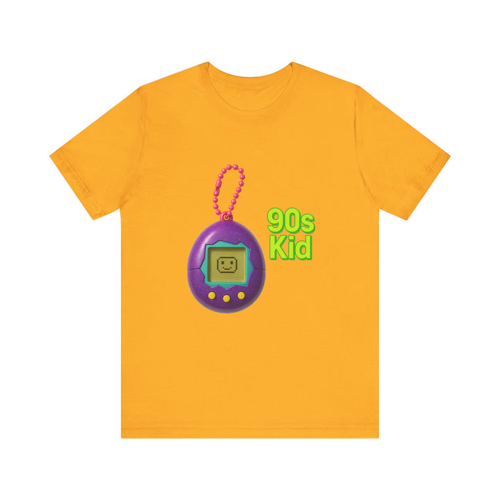Retro Tamagotchi 90s Kid Vintage T-Shirt | Gold Twill Tees