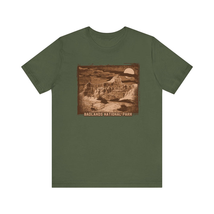 80s Badlands National Park T Shirt | Military Green