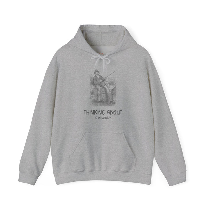 Fishing Thinking Hoodie | Sport Grey