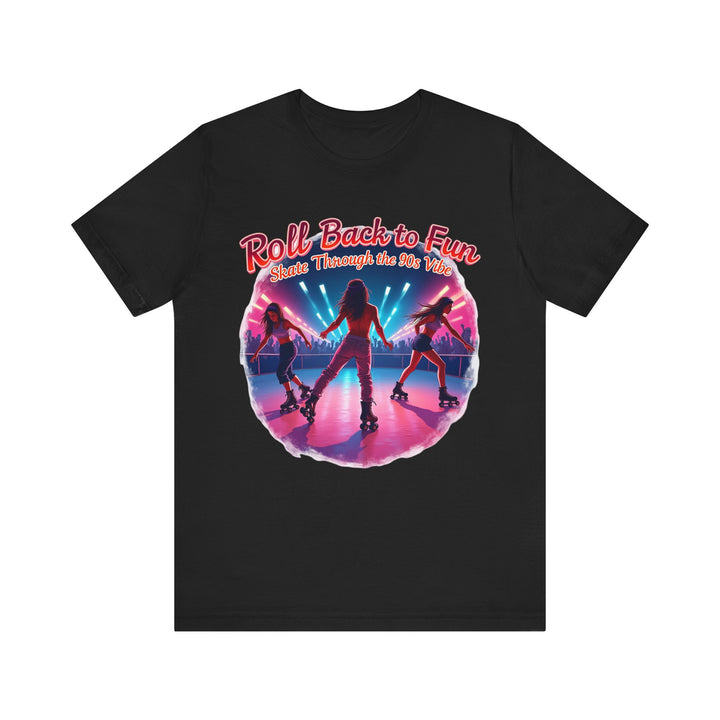 90s Roller Disco Queens T Shirt | Black