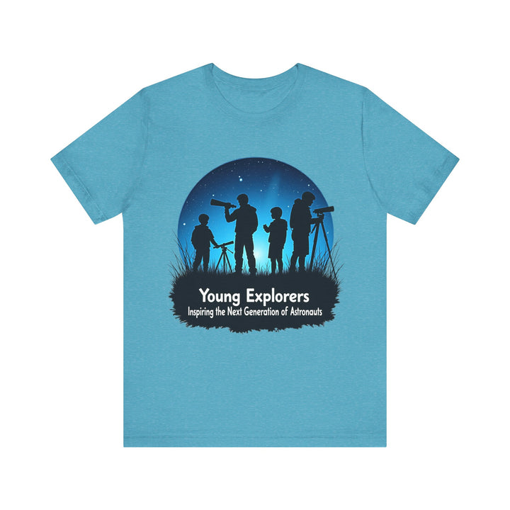 Nasa Young Stargazers T Shirt | Heather Aqua