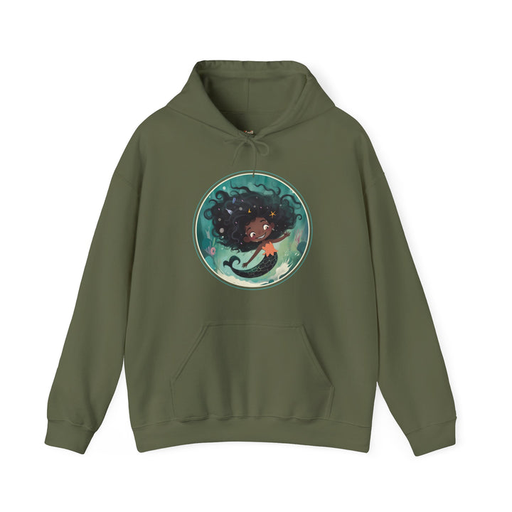 Disney Mermaid Vibes Hoodie | Military Green