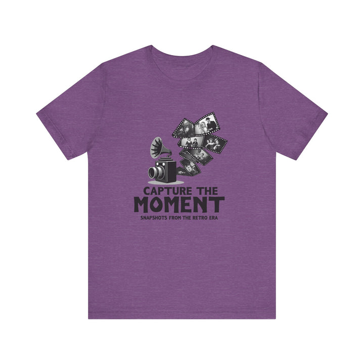 Retro Memories Capture the Moment T Shirt | Heather Team Purple