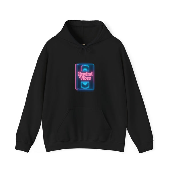 Retro VHS Rewind Vibes Graphic Hoodie
