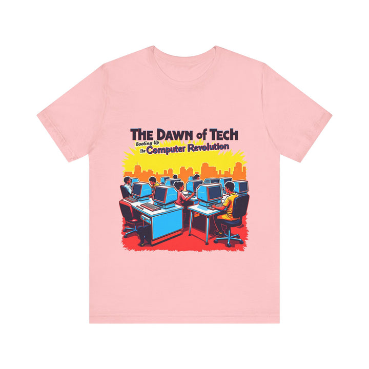 80s Computer Tech Evolution T Shirt | Pink