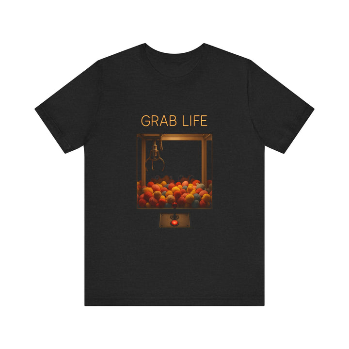 Retro Gaming Arcade Claw Machine T-Shirt | Solid Black Blend Twill Tees