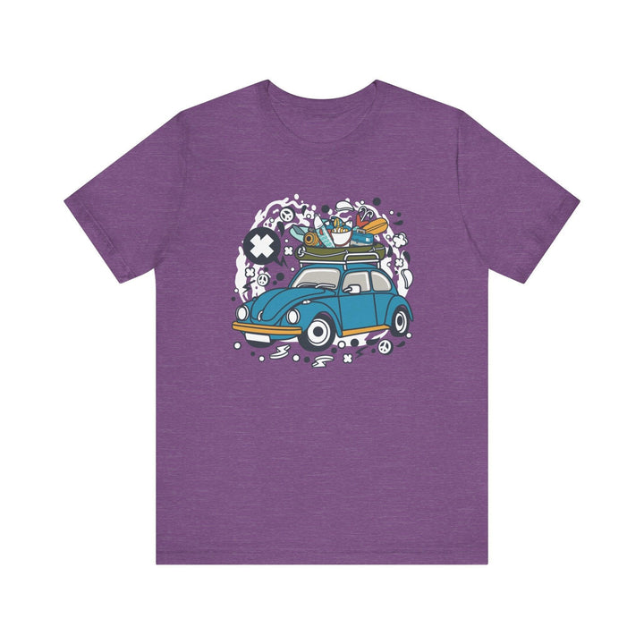 Fishing Road Trip T Shirt | Heather Team Purple