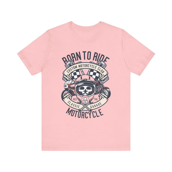 90s Born to Ride Motorcycle T Shirt | Pink