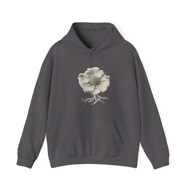 Flower Rooted Blossom Hoodie | Charcoal