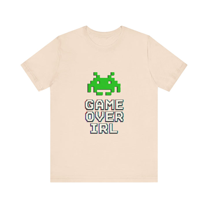 Retro Gaming 8-Bit Space Invaders T-Shirt | Soft Cream Twill Tees