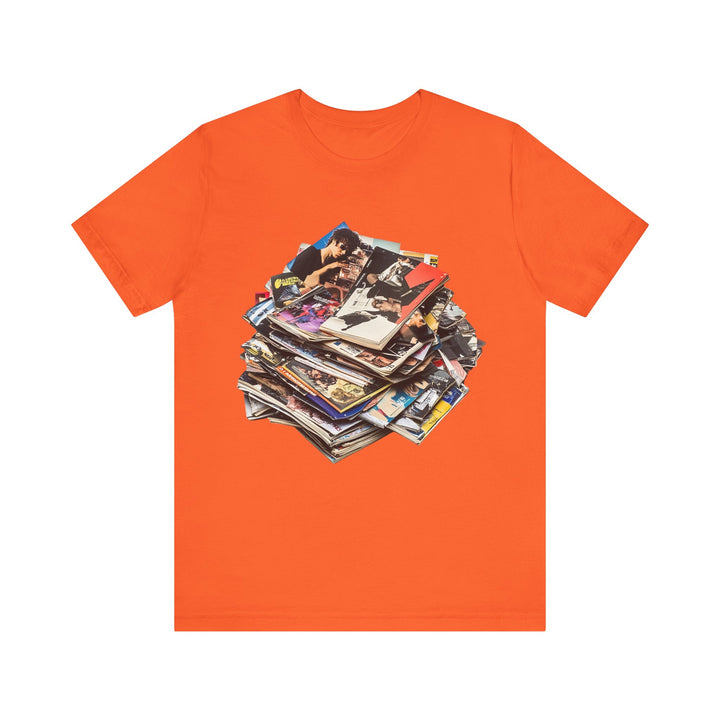 Rock Vintage Magazines T Shirt | Orange Twill Tees
