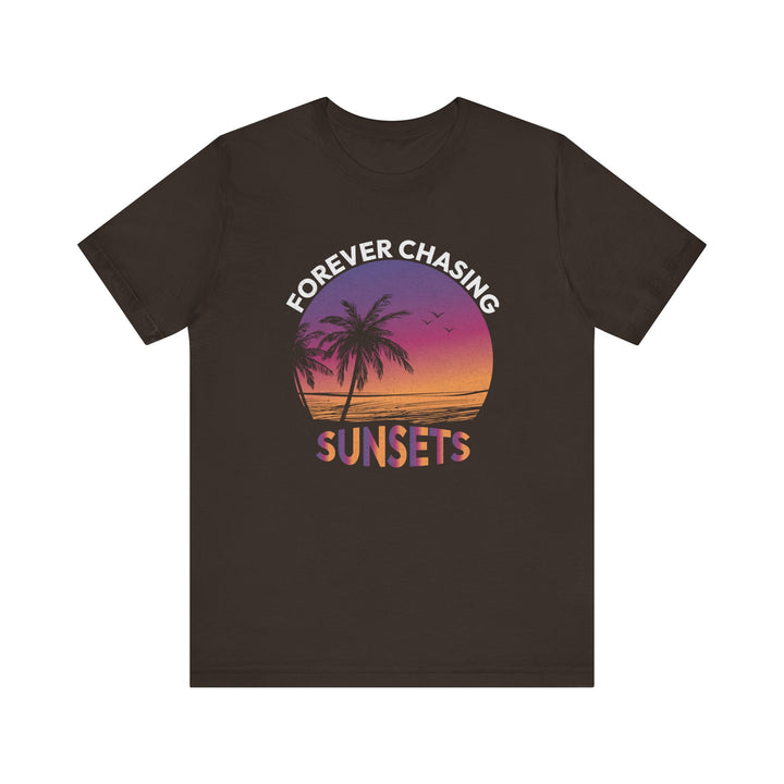 Beach Endless Sunset T Shirt | Brown Twill Tees