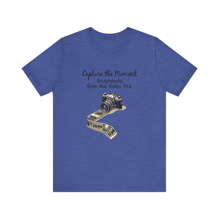 Retro Snapshots Capture the Moment T Shirt | Heather True Royal