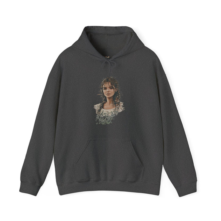 Flower Floral Grace Hoodie | Dark Heather Twill Tees