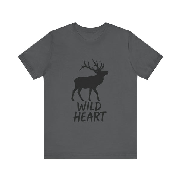 Hiking Sunset Elk Wild Heart T-Shirt | Asphalt Twill Tees