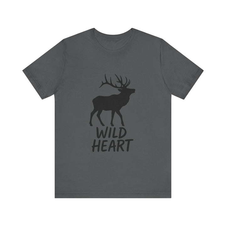 Hiking Sunset Elk Wild Heart T-Shirt | Asphalt Twill Tees