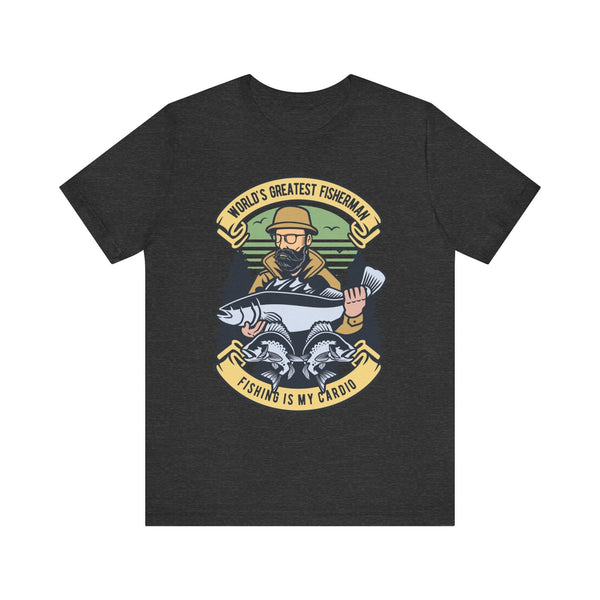 Fishing World's Greatest Fisherman T Shirt | Dark Grey Heather