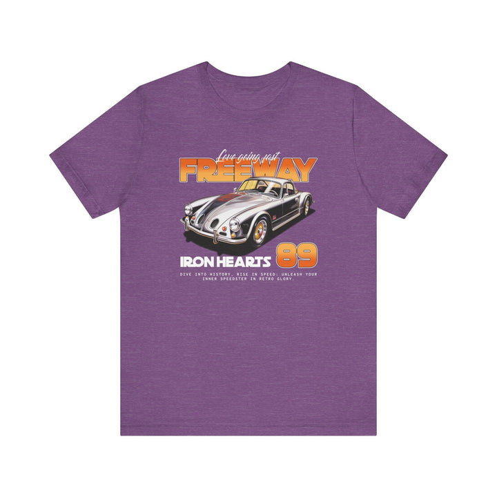 80s Iron Hearts Freeway T Shirt | Heather Team Purple