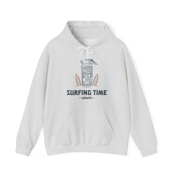 Beach Surfing Time Hawaii Hoodie | Ash