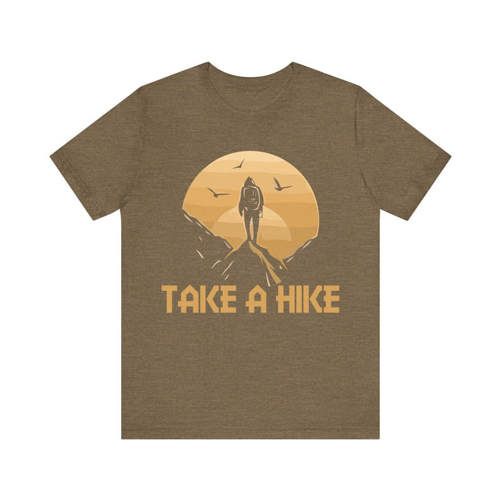 Hiking Sunset T Shirt | Heather Olive