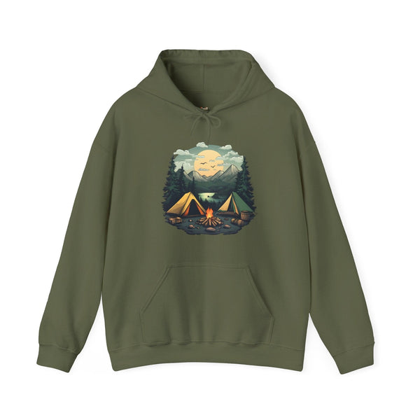 Summer Camp Mountain Escape Hoodie | Military Green