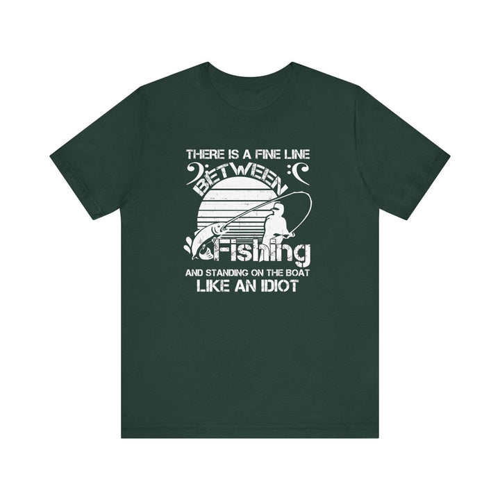 Fishing Fine Line T Shirt | Forest