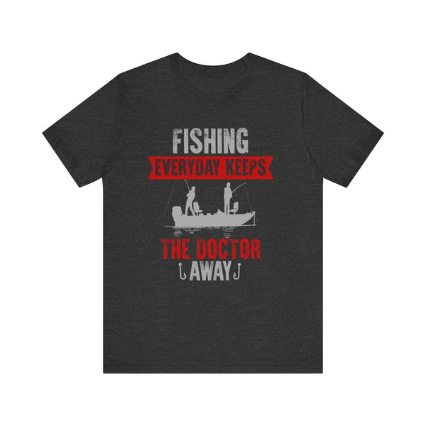 Fishing Therapy Vibe T Shirt | Dark Grey Heather