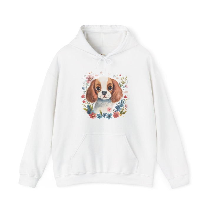 Flower Puppy Blossom Hoodie | White