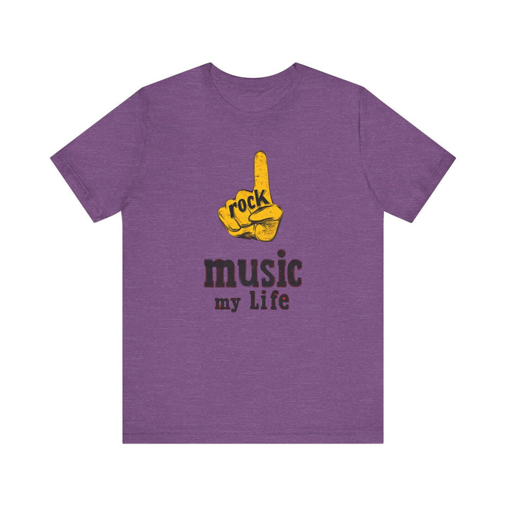 Rock Music Life T Shirt | Heather Team Purple