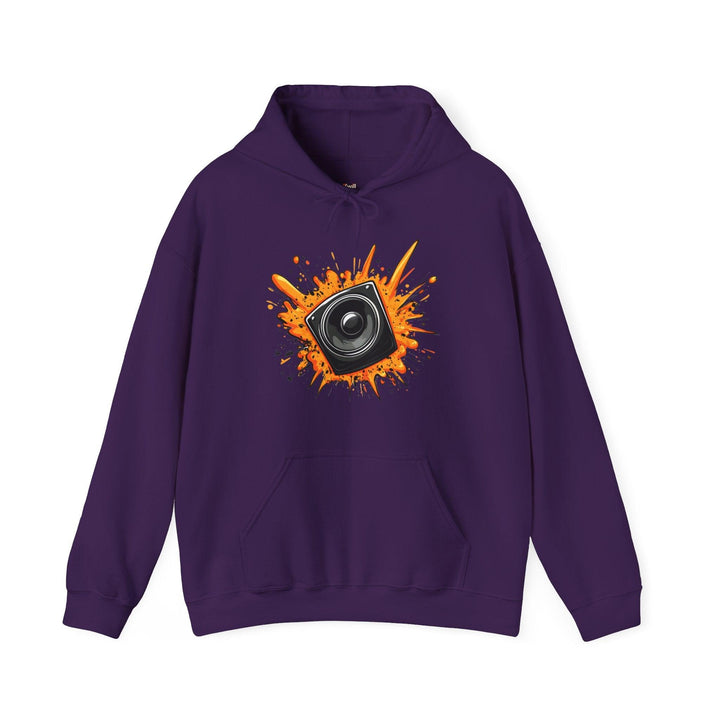 Rapper Bass Blast Hoodie | Purple Twill Tees