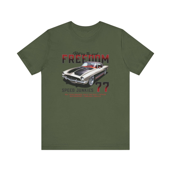 80s Freedom Speed Junkies 77 T Shirt | Military Green