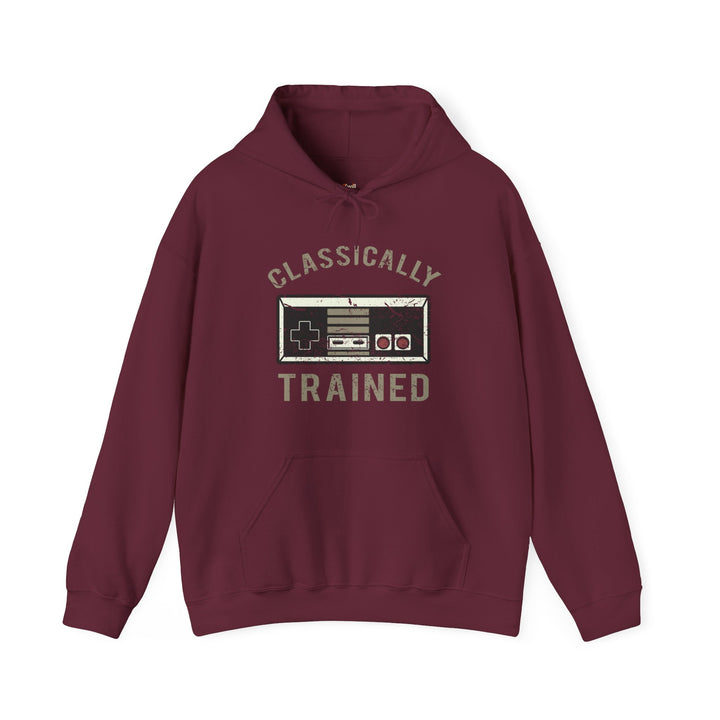 Retro Gaming Classically Trained Hoodie | Maroon