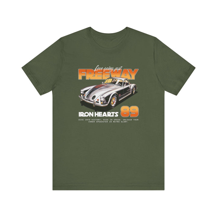 80s Iron Hearts Freeway T Shirt | Military Green