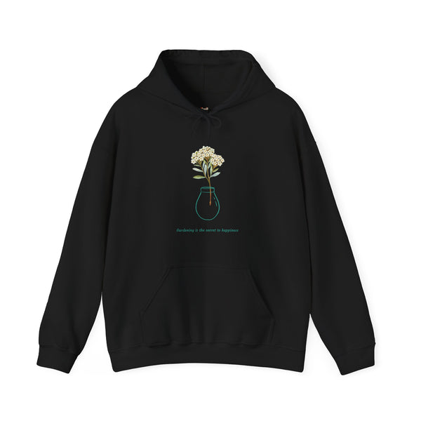 Flower Gardening Happiness Hoodie | Black