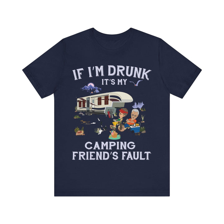 Summer Camp Drunk Camping Buddy T Shirt | Navy