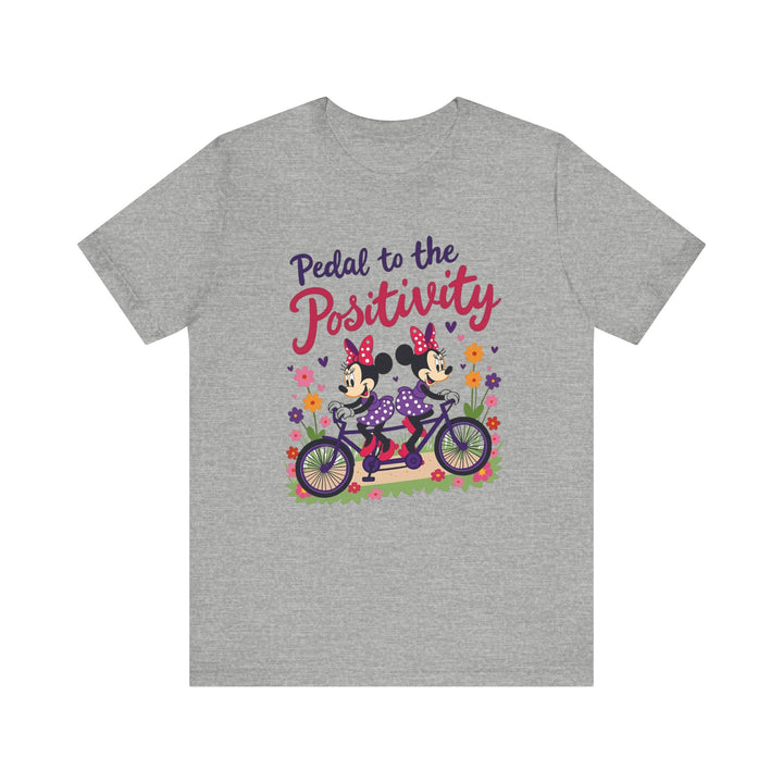 Disney Pedal To The Positivity T Shirt | Athletic Heather