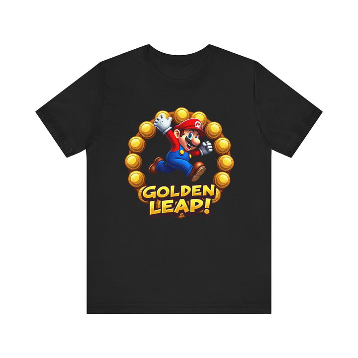 Mario Golden Leap T Shirt | Black Twill Tees